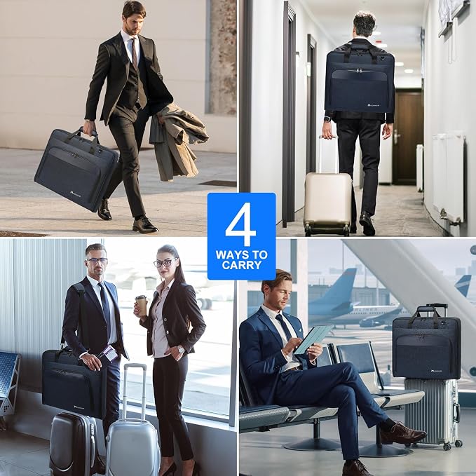 Modoker Carry On Garment Bags for Travel Hanging Clothes Suit Bag Luggage Organizer, Foldable Suit Carrier Gift for Men Women - Image 7