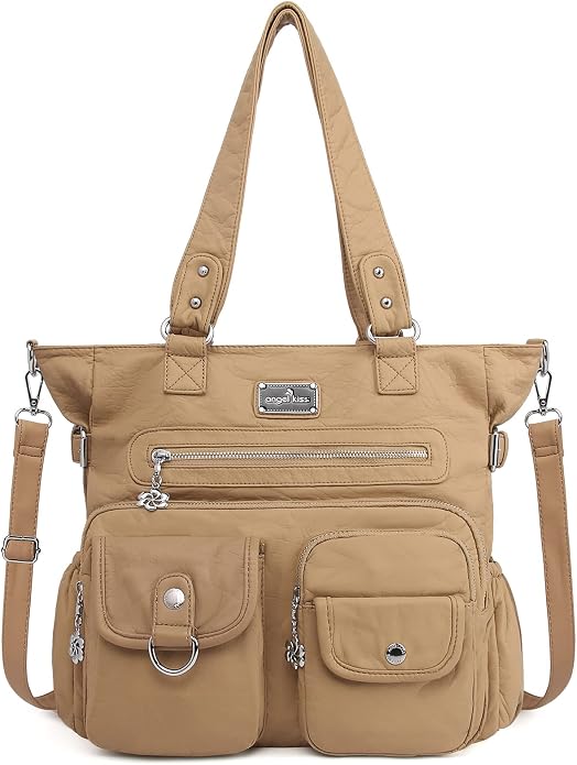 Angelkiss Purses Handbags for Women PU Tote Satchel Bags for Women Pockets Shoulder Bags… | PU by AngelKiss