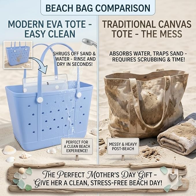Lightweight Extra large Rubber Beach Bag Small mini Tote Bag for Gym Waterproof medium Open Handbag for Pool Sports - Image 3