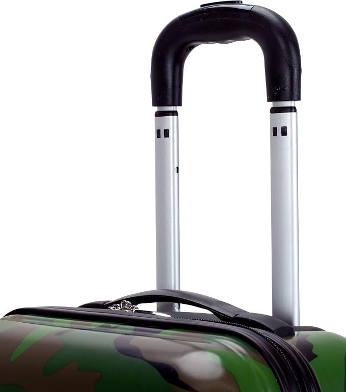 Rockland Safari Hardside 3 Piece Spinner Wheel Luggage, (20"/24"/28"), Camo - Image 7