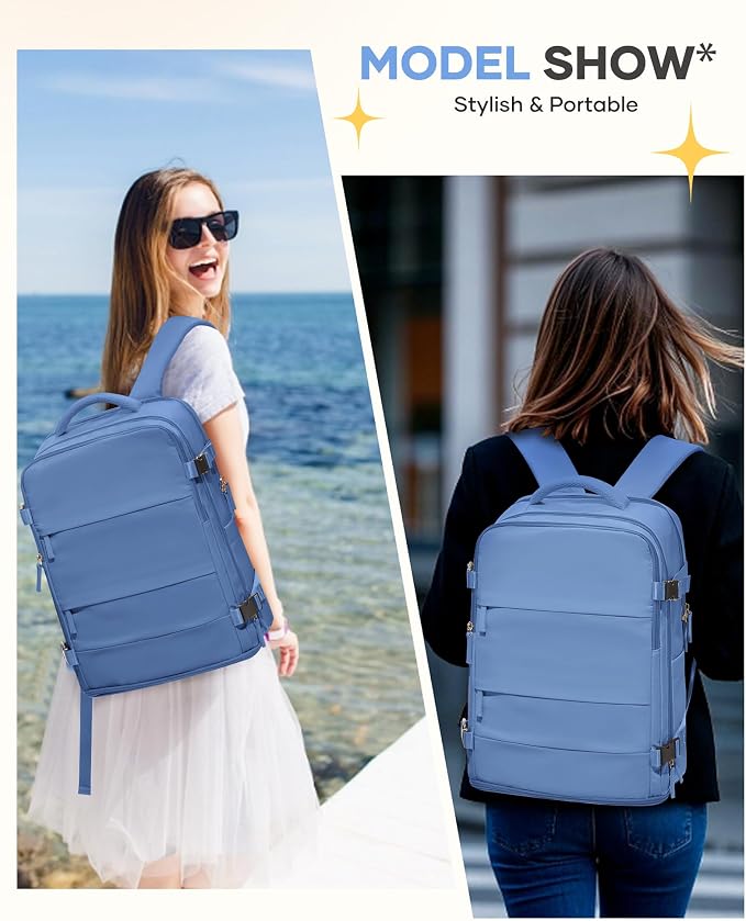 Travel Backpack for Women Airline Approved Carry on Backpack for Airplanes Mochila De Viaje Personal Item Travel Bag Spirit Airlines Personal Item Bag 18x14x8 Backpack for Traveling on Airplane - Image 3