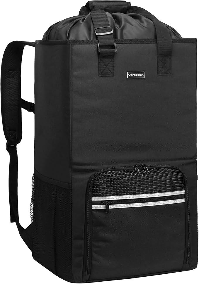 Vorspack Laundry Bag Backpack - Extra Large Laundry Bags with Shoulder Straps Heavy-duty 2 in 1 Laundry Hamper Basket for College Dorm Camp Laundromat Room Essentials - Black by Vorspack
