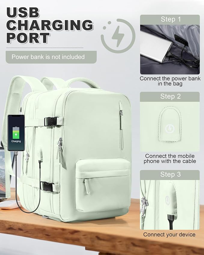 VGCUB Vacuum Backpack Travel with Pump, Vacuum Seal Compression Bags Laptop Backpack Personal Item - Image 7