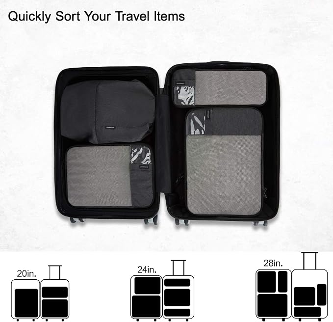 BAGSMART 6 Set /4 Set/2 Set Compression Packing Cubes for Travel, Lightweight Luggage Organizer Bags, Durable Space Saver Bags Travel Essentials - Image 3