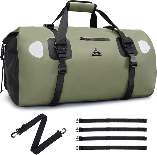Haimont Waterproof Duffel Bag Roll-top Dry Duffel Bag with Quick-fixed Straps for Motorcycling, Rafting, Boating, SUP, Kayaking, Travel, 50L/70L by Haimont