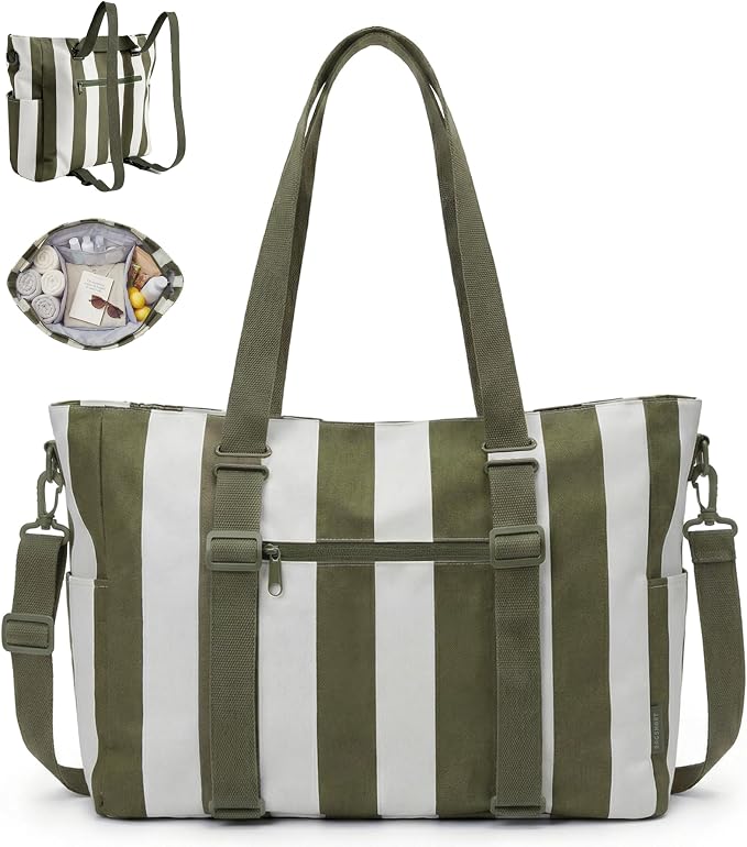 BAGSMART Large Beach Bag for Women, Oversize Tote Bag for Travel/Swim Pool/Summer | 3-Ways to Carry by BAGSMART