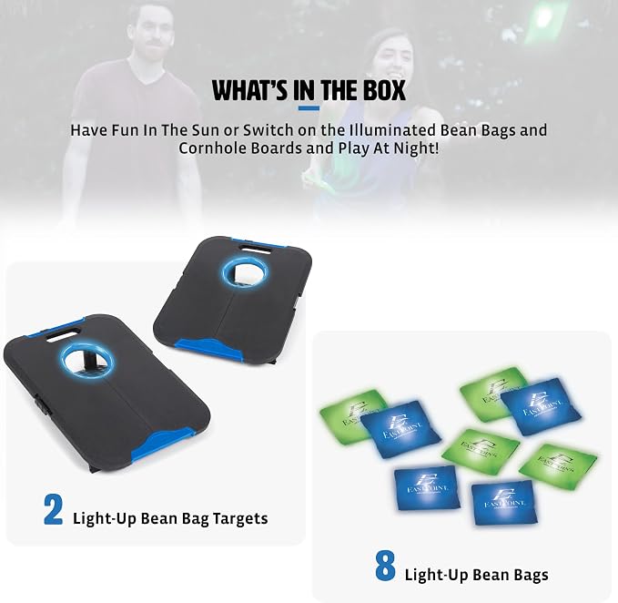 EastPoint Sports Go! Gater Cornhole – Light-Up and Travel Versions – Easy Storage & Light-Weight – Perfect for Outdoor and Indoor Play - Image 2