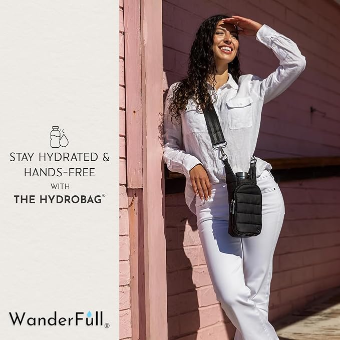 WanderFull Original HydroBag Crossbody Water Bottle Holder with Phone Pocket, Fits Water Bottles up to 32 oz - Image 3