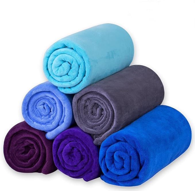 JML Bath Towel, Microfiber Bath Towels Set 4 Pack (30" x 60") - Large Size, Extra Absorbent, Quick Drying, Multipurpose Use as Bath Fitness Towel, Sports Towels, Yoga Towel, Aquamarine - Image 8