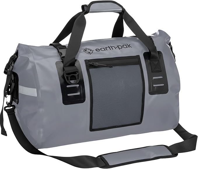 Earth Pak Waterproof Duffel Bag - Heavy Duty Motorcycle Dry Bag with Large Storage Space Perfect for Traveling, Camping, Kayaking, Fishing & Canoeing Bag 50L/70L/90L/120L Sizes by earthpak