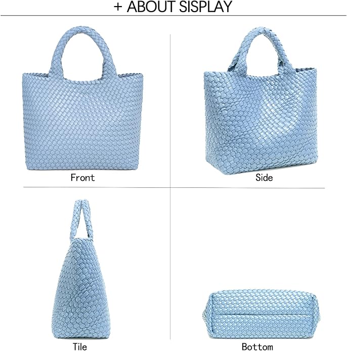 JINMANXUE Fashion Woven Bag Shopper Bag Travel Handbags and Purses Women Tote Bag Large Capacity Shoulder Bags - Image 7