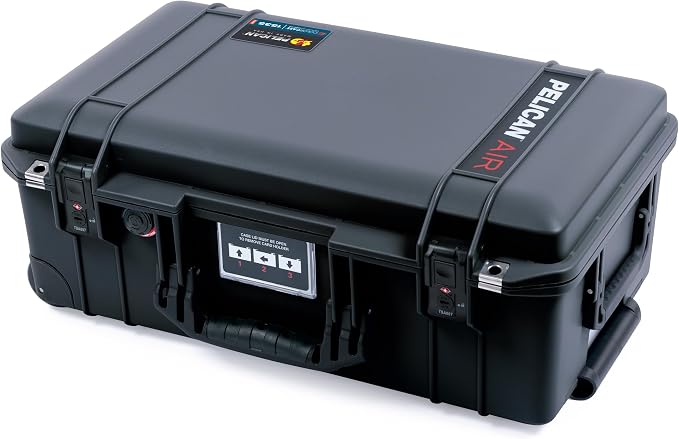 Black Pelican Air 1535 Carry-on Case - with TrekPak Divider System & Mesh Lid Organizer - Black Handles & TSA Locking Latches. - Image 3