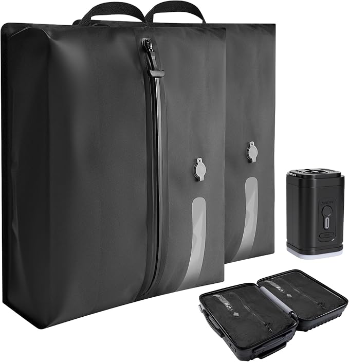 Travel Compression Storage Bags Reusable Bags Rechargeable Wireless Pump Portable Space Saver Bags for Travel-Vacuum Packing Seal for Clothes, Blankets, 19.7×15.7×5.9in, Suitcase Backpack & Luggage by LORAK