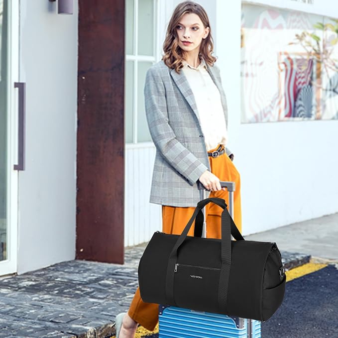 seyfocnia Convertible Carry on Garment Bag for Women, Garment Bags for Travel with Shoe Pouch 2 in 1 Hanging Suitcase Suit Bag for Women Travel Duffle Bag Garment Bag - Image 7