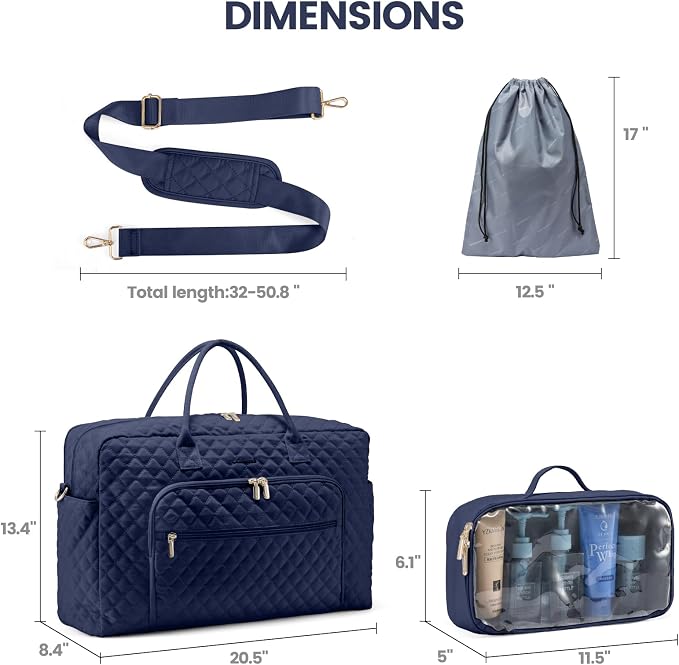 LOVEVOOK Travel Duffle Bag - Women's Weekender Carry On Overnight Laptop & Gym Bag With Toiletry/Shoe Pocket, Hospital Labor Bag - Image 5