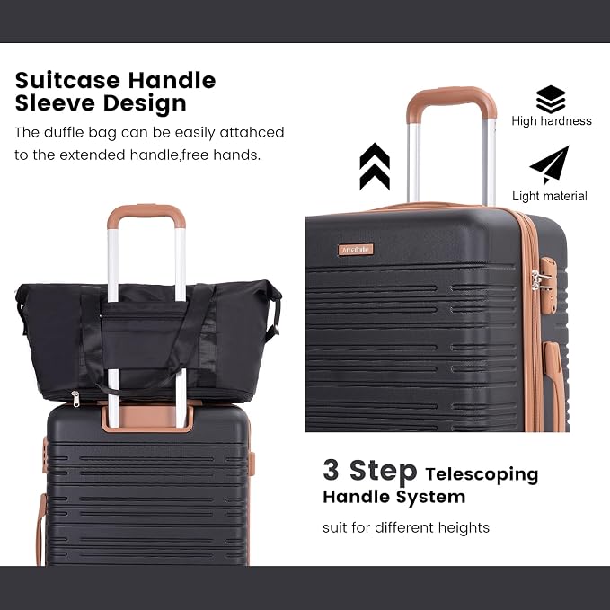 Amalodie Luggage Sets 5 Piece Suitcases with Double Spinner Wheel,Suitcase Set ABS Hard Case Luggage with TSA Lock and Durable Waterproof Travel Luggage - Image 5