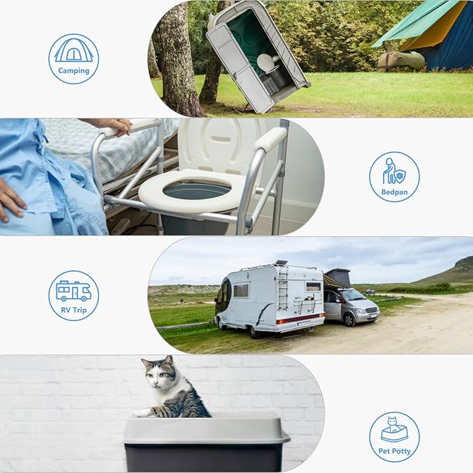 Poesie Poo Absorbent Gel Powder for Portable Toilet Camping Hiking Outdoor Portable Potty Resolution - Image 5