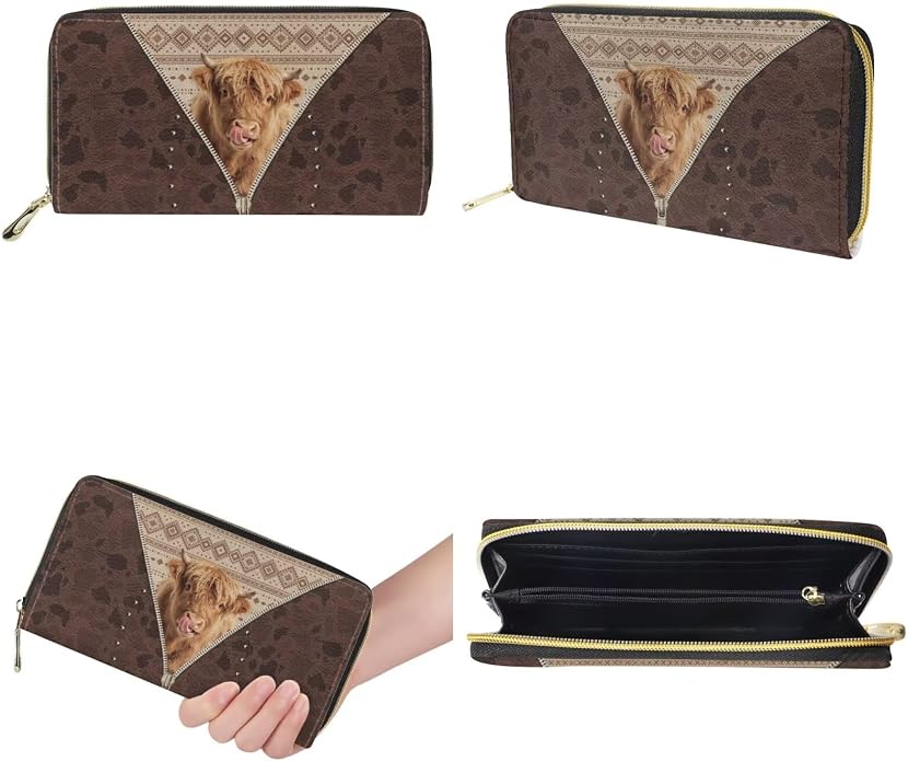 GIFTPUZZ Women Tote Bag Women Wallet Portable Cosmetic Bag for Women Bag Set 3 Pack PU Leather Bags with Zipper - Image 6