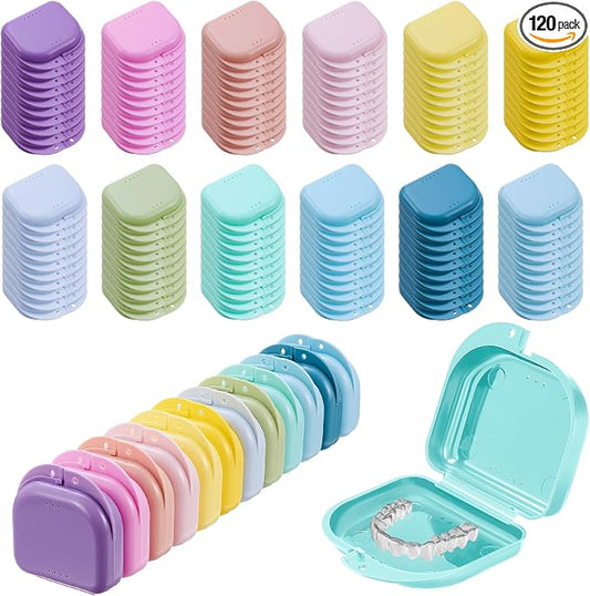 Sherr Dental Retainer Case with Holes,120 Pcs,12 Pastel Colors by Sherr