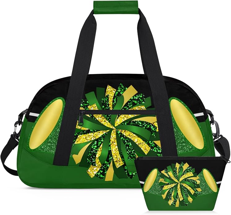Cheerleading Dance Bag for Women Cheer Team Sport Gym Makeup Cosmetic Bag 2 Pcs Set by Mardesigns