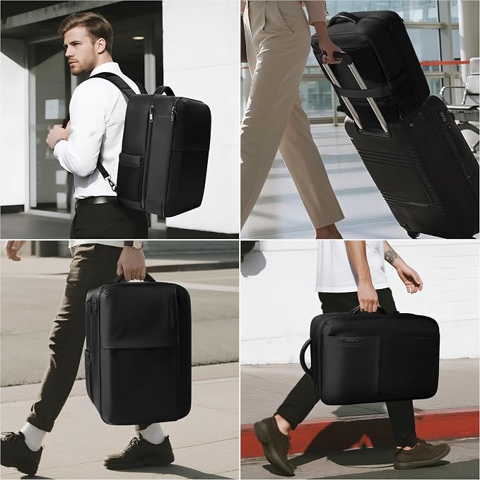 Barber Bag with 2 Pouches, Professional Hairstylist Travel Backpack with Adjustable Dividers, Hairdresser Hair Tools Bag with Insulated Pocket, Cosmetology Bags for Supplies, Water-resistant, Black - Image 8