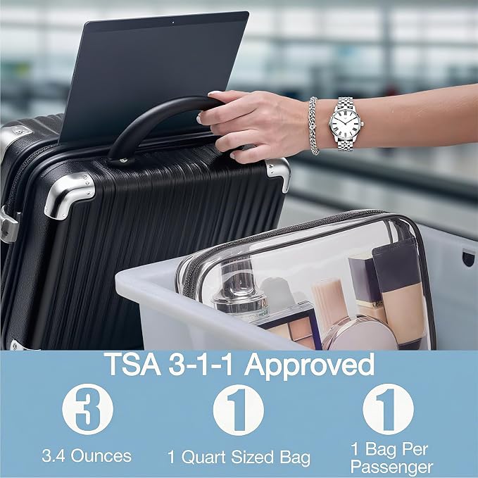 100 Pcs Clear Makeup Bags Bulk Graduation Dad Mon Gift Bag Tsa Approved Toiletry Bag for Travel Transparent Cosmetic Bag PVC Waterproof Travel Small Pouches with Zipper for Men and Women (multi color) - Image 5