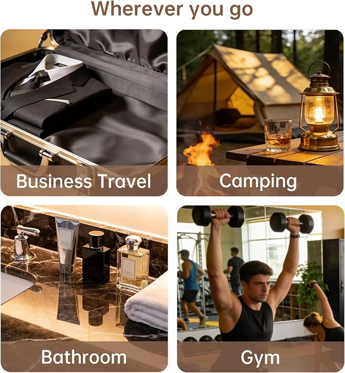 EURYNOME Leather Toiletry Bag For Men Women,Full Grain Leather Toiletries Organizer,Travel Hanging Toiletry Bag Large Water-resistant Bathroom Shaving Kit for Cosmetics, Makeup Case Travel Dopp Kit - Image 7