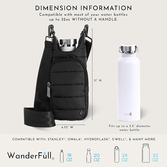 WanderFull Original HydroBag Crossbody Water Bottle Holder with Phone Pocket, Fits Water Bottles up to 32 oz - Image 6