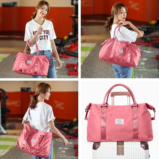 Travel Duffel Bag, Carry On Overnight Weekender Bags for Women | Travel Bag with Wet Pocket & Trolley Sleeve, For Spirit Airlines 18x14x8 Personal Item Bag - Image 5