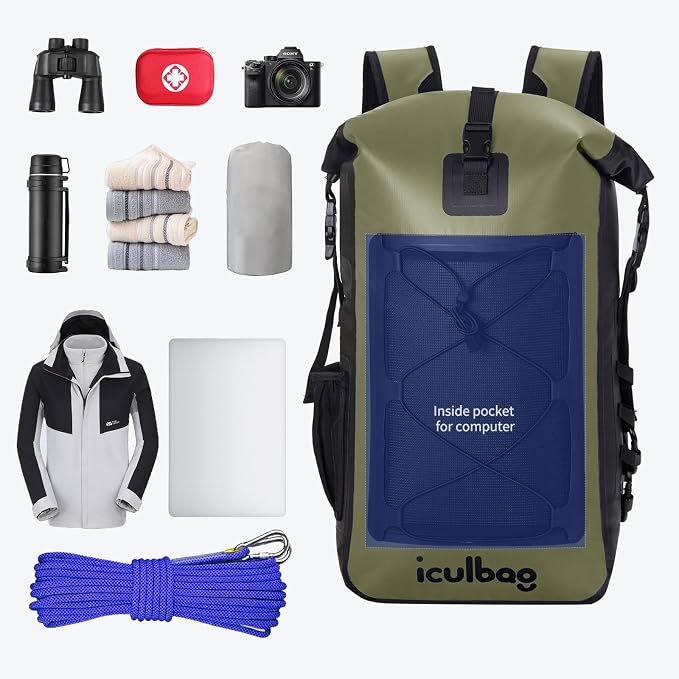 Dry Bags Waterproof Backpack for Women Men Travel Dry Bag Backpack Warterproof Bag for Kayaking Beach Boating 30L/40L - Image 4