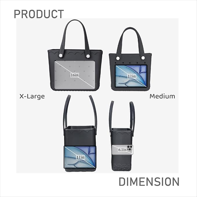 Rubber Beach Tote Bag Waterproof Tip-Proof Outdoor Tote Bag for the Beach Boat Pool Sports - Image 7