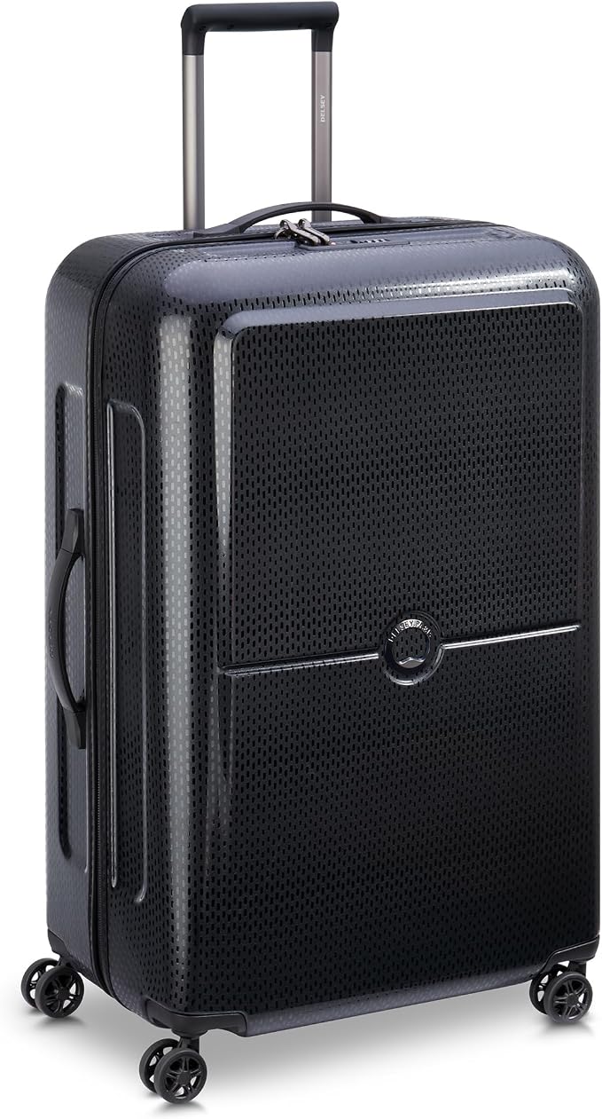 DELSEY PARIS Turenne Hardside Luggage with Spinner Wheels, Black, 2-Piece Set with Soft Pocket (19/27) - Image 3