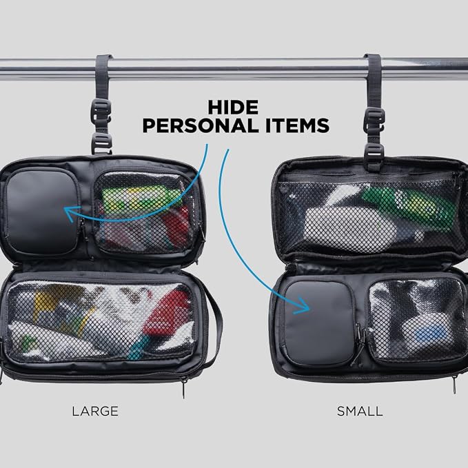 NOMATIC Toiletry Bag - Travel Toiletry Bag For Men and Women - Black, Small | Water-Resistant, Hanging Strap, Internal Organization, Toothbrush Pocket, Travel Essentials, Hygiene bag - Image 7