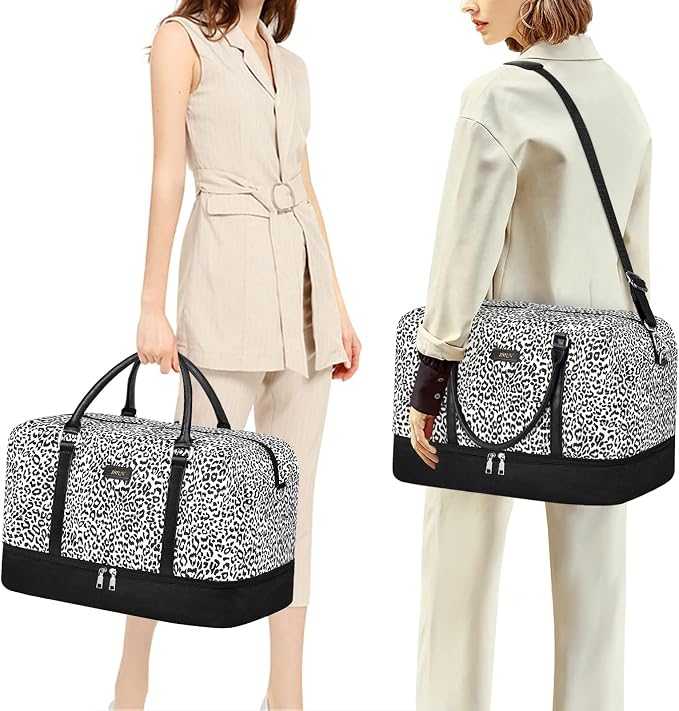 IBFUN Weekender Bags for Women, 21" Weekender Travel Bag, Travel Duffle Bag with Shoe Compartment Carry on Overnight Duffel Bag for Weekend Travel Business Trip, 3PCS - Image 2