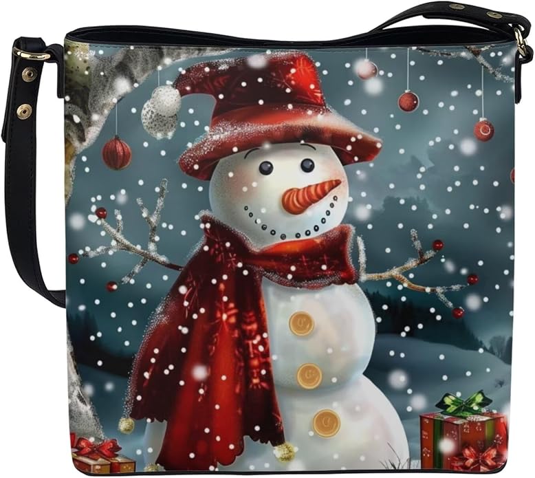 HUGS IDEA Boho Bags for Women Leather Handbag Shoulder Bucket Crossbody Purse by HUGSIDEA