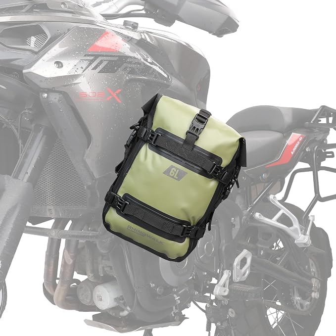 Rhinowalk Motorcycle Crash Bar Bag Waterproof 6L Motorcycle Frame Bag Saddle Bag Side Bag with Shoulder Strap by Rhinowalk