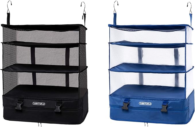 TABITORA Portable Hanging Travel Shelves Bag Packing Cube Organizer Suitcase Storage Large Capacity by TABITORA%EF%BC%9ANewStart%EF%BC%8CNewLife