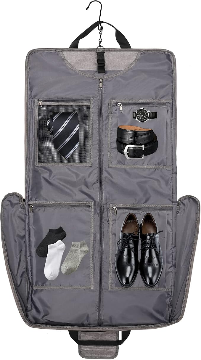Modoker Carry On Garment Bags for Travel Hanging Clothes Suit Bag Luggage Organizer, Foldable Suit Carrier Gift for Men Women - Image 6