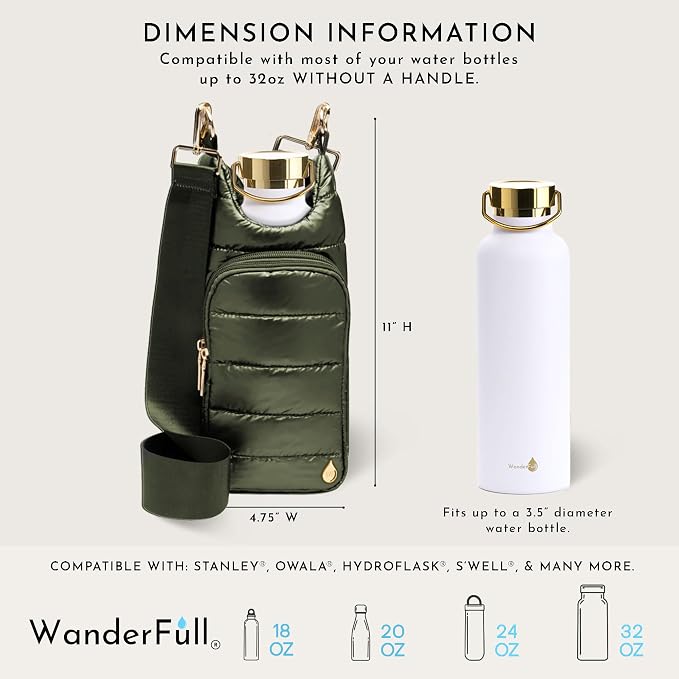 WanderFull Original HydroBag Crossbody Water Bottle Holder with Phone Pocket, Fits Water Bottles up to 32 oz - Image 5