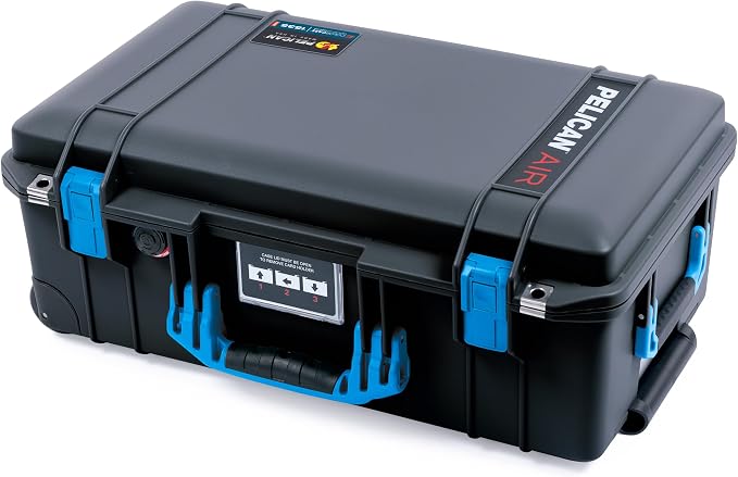 Black Pelican Air 1535 Carry-on Case - with TrekPak Divider System & Mesh Lid Organizer - Blue Handles & Latches. - Image 3