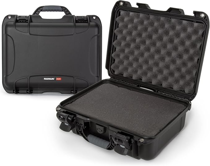 NANUK 920 Hard Case – Waterproof Travel Hard Case with Customizable Cubed Foam, 16.7” x 13.4” x 6.8”, Dustproof & Impact-Resistant, Airline Carry-On Approved – Black | IP67 Waterproof Nk-7 Resin Shell, Powerclaw Latches, Pick-and-Pluck Foam Included, 1... by NANUK