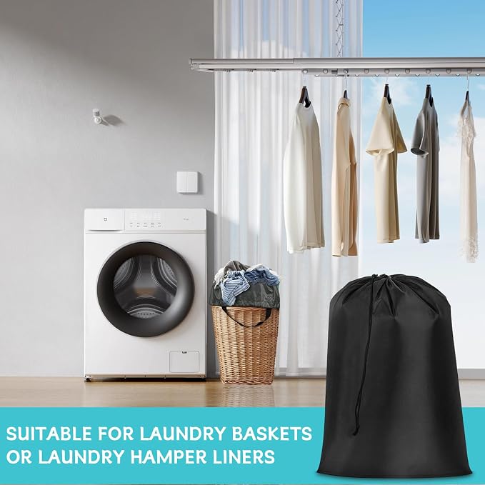 20 Pcs Heavy Duty Laundry Bags, Extra Large Washable Travel Laundry Bag with Drawstring for Clothes, Blankets & Storage - Image 2