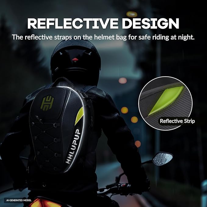 Motorcycle Tail Bag with Password Lock 25L- 38L Convertible Helmet Backpack, Waterproof Luggage Bags for Dirt Bike and Road Trip Riders Green - Image 6
