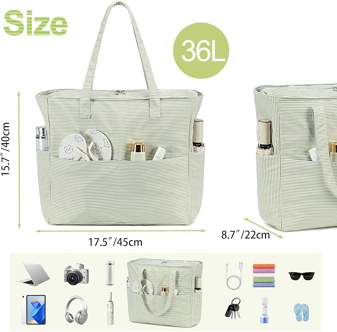 Bluboon Waterproof Beach Tote Pool Bags for Women Ladies Extra Large Carry On Bag With Wet Compartment for Weekender Travel - Image 4