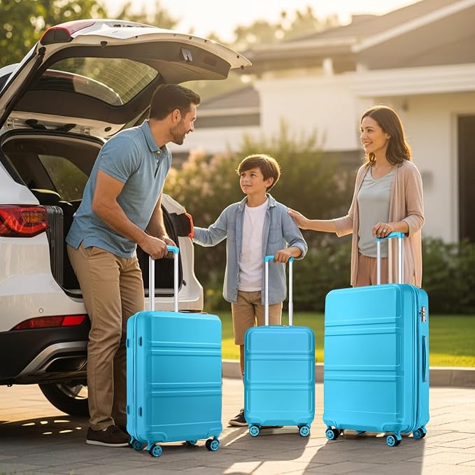 Kono Carry On Luggage 22x14x9 Airline Approved with Spinner Wheels | Lightweight PC+ABS 20 Inch Luggage with TSA Lock,Expandable Hard Shell Carry On Suitcases for Men Women,Blue - Image 2
