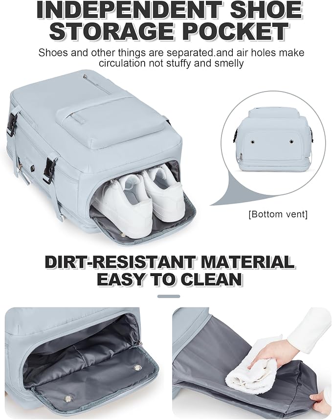 VGCUB Vacuum Backpack Travel with Pump, Vacuum Seal Compression Bags Laptop Backpack Personal Item - Image 7