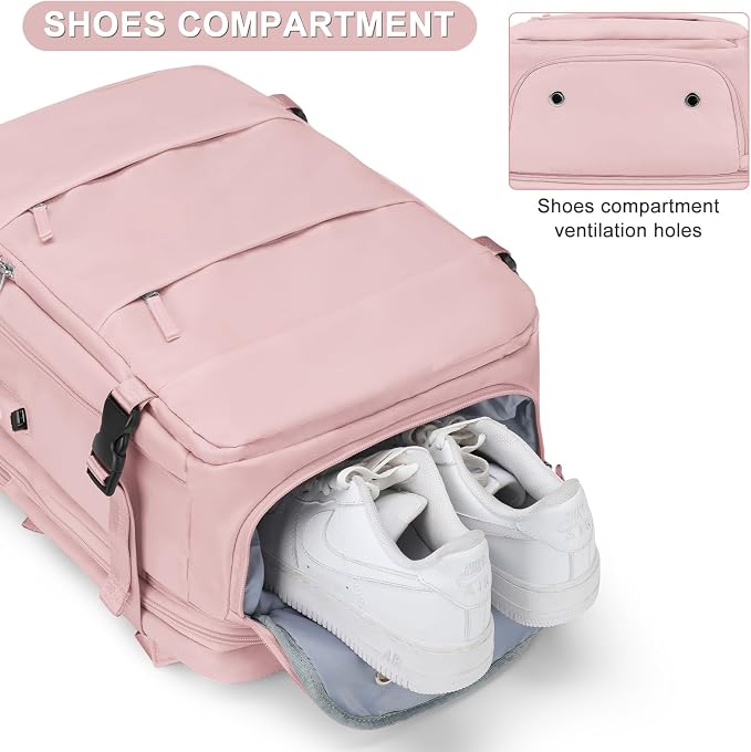 coofay Expandable Travel Backpack For Women Men Airline Approved Personal Item Backpack For Airlines Carry On Backpack Flight Approved Waterproof Backpack For Traveling On Airplane Gym Travel Bag - Image 5