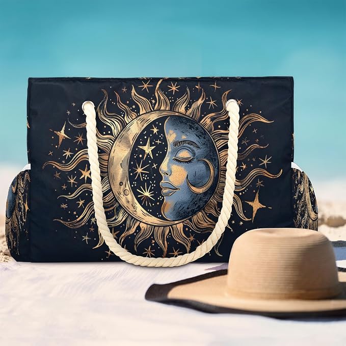 Large Beach Bag with Zipper Beach Bags for Women Water Resistant Swim Pool Bag - Image 3