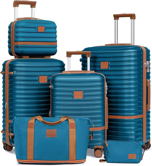 Joyway Luggage Set 3 Piece Suitcase Sets with Spinner Wheel,Hardside Expandable Travel Laggage with TSA Lock (20/24/28 Navy Blue by Joyway