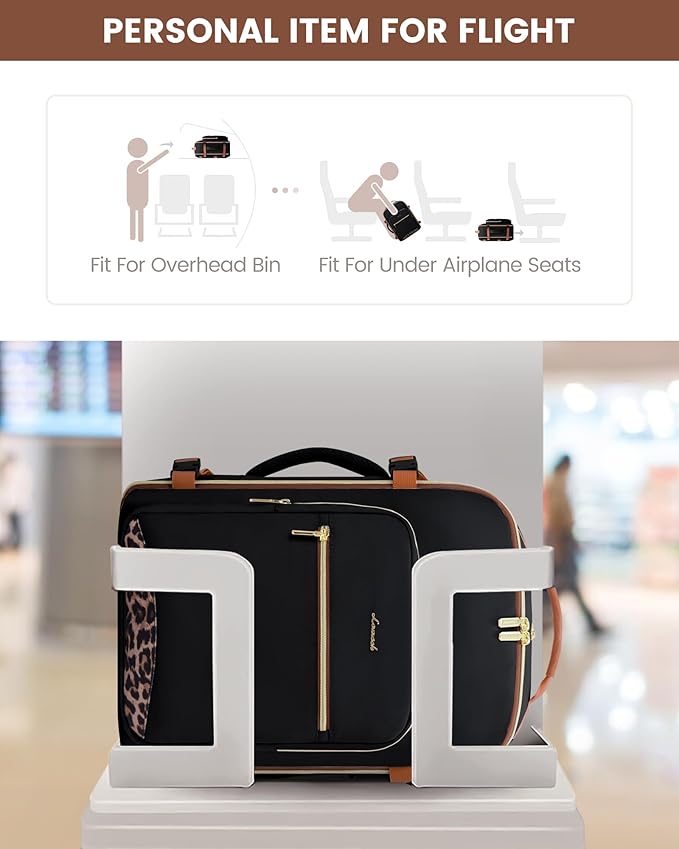 LOVEVOOK 50L Travel Backpack Flight Approved Carry on Backpack,3 Packing Cubes,Waterproof Personal Item Travel Bag,TSA Carry on Luggage Suitcase Travel Essentials,Gifts for Women & Men,fits 18" Laptop - Image 4